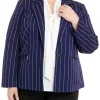 Cheapest 🛒 Kasper Plus Size Long Sleeve Notch Collar One Button Pinstripe Jacket 💯 -Southern Home Sales Shop Belk 1731
