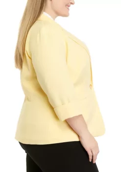 Wholesale 😉 Kasper Plus Size 3/4 Roll Sleeve One Button Jacket 😉 -Southern Home Sales Shop Belk 1737