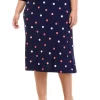 Best reviews of ✨ Kasper Plus Size Pull On Printed Polka Dot Midi 👗 Skirt 🧨
