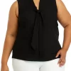 Best reviews of 🎁 Kasper Plus Size Sleeveless Tie Front Blouse ✨