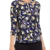Best deal ๐งจ Kasper ๐ฉ Women's 3/4 Sleeve Twist Neck Circle Print Top โค๏ธ 1 Best deal ๐งจ Kasper ๐ฉ Women's 3/4 Sleeve Twist Neck Circle Print Top โค๏ธ -Southern Home Sales Shop Belk 1767