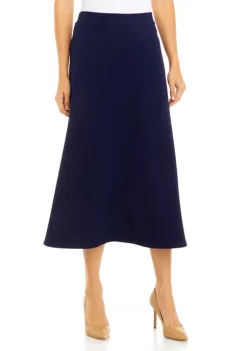 Cheap 👍 Kasper 👩 Women's Pull On Crosshatch Solid Maxi 👗 Skirt 🌟