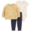 Cheap 🥰 Carter's® Baby 👧 Girls 3 Piece Popover Cardigan Set ✨ -Southern Home Sales Shop Belk 1798