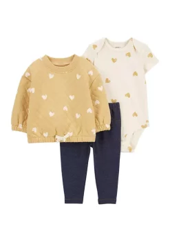Cheap 🥰 Carter's® Baby 👧 Girls 3 Piece Popover Cardigan Set ✨
