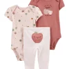 Discount 🔥 Carter's® Baby 👧 Girls 3-Piece Strawberry Little Character Set 🤩 -Southern Home Sales Shop Belk 1818
