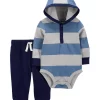Discount 👏 Carter's® Baby Boys 2-Piece Hooded Bodysuit Pant Set ⌛ -Southern Home Sales Shop Belk 1820