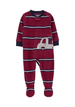 Brand new 🔔 Carter's® Baby Boys One Piece Truck Fleece Footie Pajamas 🤩