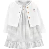 Flash Sale 👍 Carter's® Baby 👧 Girls 2-Piece Bodysuit 👗 Dress & Cardigan Set ✔️