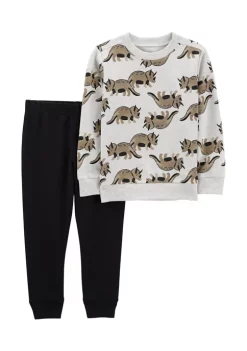 Flash Sale ✔️ Carter's® Baby Boys 2 Piece Dinosaur Pullover Sweatshirt & Joggers Set 🔔