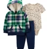 Deals 🥰 Carter's® Baby Boys Green Check Set ❤️ -Southern Home Sales Shop Belk 1861