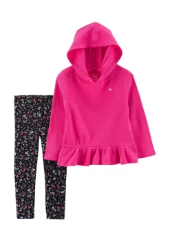 Wholesale ✔️ Carter's® Baby 👧 Girls 2-Piece Peplum Thermal Pant Set 😀