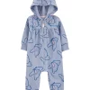 Cheapest 🎉 Carter's® Baby 👧 Girls Blue Butterflies Jumpsuit 🎁 -Southern Home Sales Shop Belk 1869