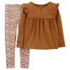 New ⌛ Carter's® 👧 Girls 4-6x Top and Floral Printed Leggings Set ✔️