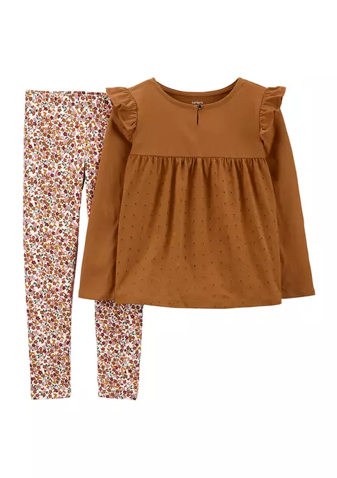New ā Carter'sĀ® š§ Girls 4-6x Top and Floral Printed Leggings Set āļø 3 New ā Carter'sĀ® š§ Girls 4-6x Top and Floral Printed Leggings Set āļø