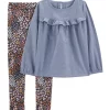 New ⭐ Carter's® 👧 Girls 4-6x Floral Leggings Set 🔔 -Southern Home Sales Shop Belk 1924