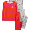 Wholesale 🔔 Carter's® 👧 Girls 7-16 4 Piece Snow Globe Snug Fit Cotton Pajamas 😍