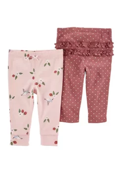 Buy ๐ Carter'sยฎ Baby ๐ง Girls 2-Pack Printed Leggings โค๏ธ