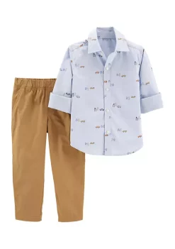 Promo 🎁 Carter's® Baby Boys Blue Woven Set 🔔 -Southern Home Sales Shop Belk 1990