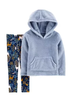 Wholesale 🔔 Carter's® Baby 👧 Girls Dusty Blue Hoodie Set ⭐