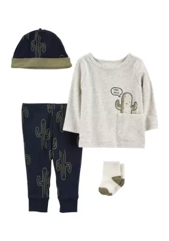 Brand new โญ Carter'sยฎ Baby 4-Piece Cactus Outfit Set ๐