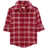 Flash Sale 🔥 Carter's® Toddler Boys Red Woven Plaid 👕 Shirt ✔️ -Southern Home Sales Shop Belk 2024