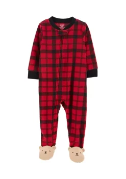 Discount 🔥 Carter's® Baby Boys 1-Piece Bear Fleece Footie PJs 🧨 -Southern Home Sales Shop Belk 2050