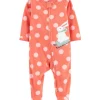 Flash Sale 💯 Carter's® Baby 👧 Girls Bunny Zip Up Fleece Sleep & Play One Piece ✨
