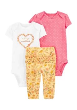 Best Sale š Carter'sĀ® Baby š§ Girls 3-Piece Floral Little Character Set š„