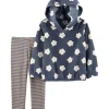 Cheapest ⌛ Carter's® Baby 👧 Girls Long Sleeve Gray Flower Leggings Set 😉 -Southern Home Sales Shop Belk 2085