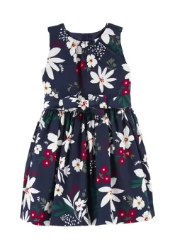Coupon šÆ Carter'sĀ® Toddler š§ Girls Dark Blue Floral š Dress š