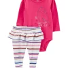 Discount 🤩 Carter's® Toddler 👧 Girls 2-Piece Bodysuit Pant Set ❤️ -Southern Home Sales Shop Belk 2134