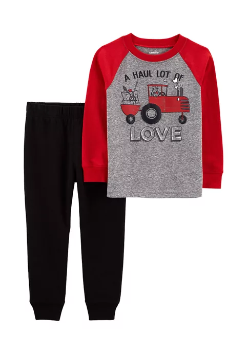 Budget š Carter'sĀ® Toddler Boys 2 Piece Love Construction Snow Yarn T-Shirt and Pants Set š 2 Budget š Carter'sĀ® Toddler Boys 2 Piece Love Construction Snow Yarn T-Shirt and Pants Set š - Image 2