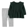 Discount ⭐ Carter's® Baby 👧 Girls 2 Piece Forest Green Set 👏 -Southern Home Sales Shop Belk 2143