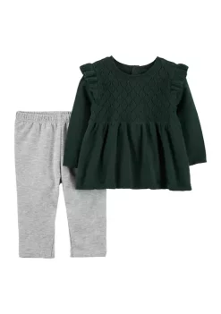 Discount โญ Carter'sยฎ Baby ๐ง Girls 2 Piece Forest Green Set ๐