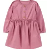 Best deal 🎁 Carter's® Toddler 👧 Girls Long-Sleeve Dobby 👗 Dress 🛒