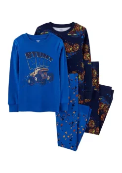 Best reviews of ⭐ Carter's® Boys 8-20 4 Piece Truck Snug Fit Cotton Pajama Set 🔥
