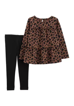 Cheapest ๐ฅ Carter'sยฎ Baby ๐ง Girls 2 Piece Leopard Set ๐