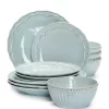 Budget 🎉 Modern. Southern. Home.™ Capri Robin's Egg 12 Piece Dinnerware Set 🎁 -Southern Home Sales Shop Belk 227