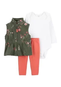 Coupon 🥰 Carter's® Baby 👧 Girls Floral Vest Set 🎁