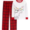 Promo 🧨 Carter's® Boys 4-7 2-Piece Reindeer Cotton & Fleece PJs 😍 -Southern Home Sales Shop Belk 2292