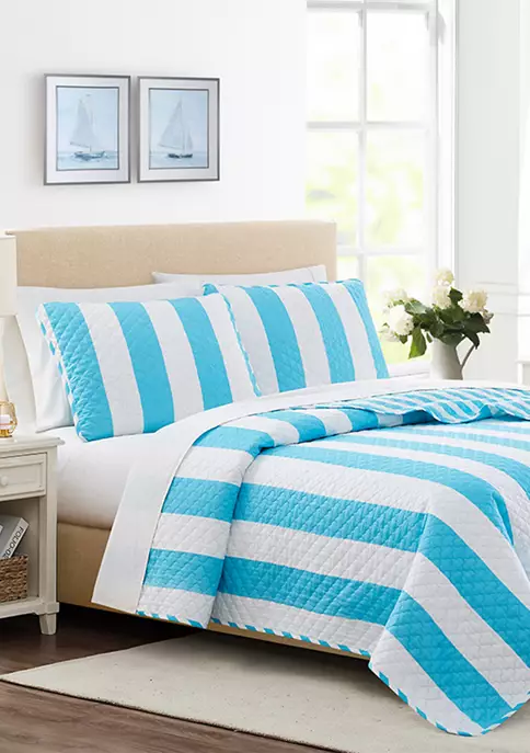 Deals ๐ Modern. Southern. Home.โข Wide Stripe 3 Piece Quilt Set ๐งจ 3 Deals ๐ Modern. Southern. Home.โข Wide Stripe 3 Piece Quilt Set ๐งจ