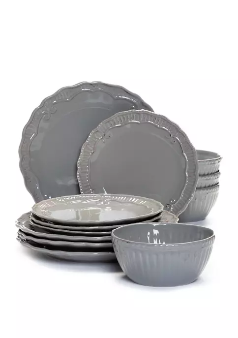 Budget โจ Modern. Southern. Home.โข Capri Gray 12 Piece Dinnerware Set ๐ 7 Budget โจ Modern. Southern. Home.โข Capri Gray 12 Piece Dinnerware Set ๐ - Image 5