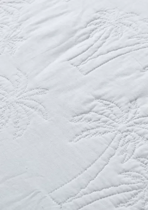 Promo 🎁 Modern. Southern. Home.™ White Solid Palm Quilt Set 🔔 4 Promo 🎁 Modern. Southern. Home.™ White Solid Palm Quilt Set 🔔 - Image 2