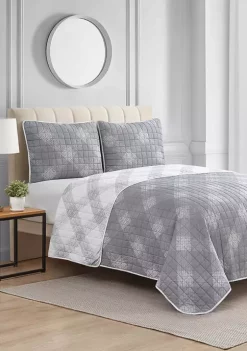 New ⭐ Modern. Southern. Home.™ Gray Geometric Print Quilt Set 🔔