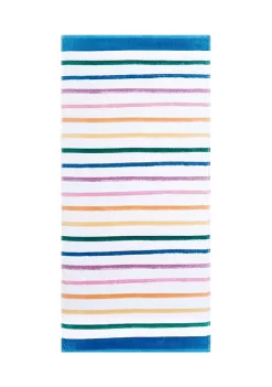 Promo 😀 Modern. Southern. Home.™ Rainbow Stripe Beach Towel 🎉 -Southern Home Sales Shop Belk 781