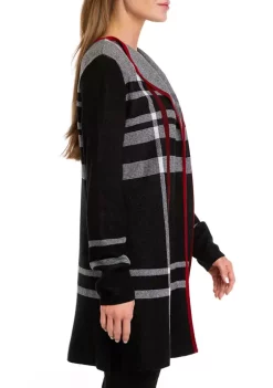 Cheapest ✨ Kasper 👩 Women's Long Sleeve Plaid Cardigan 🔥 -Southern Home Sales Shop Belk 902