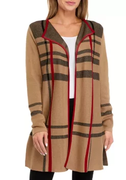 Cheapest ✨ Kasper 👩 Women's Long Sleeve Plaid Cardigan 🔥 -Southern Home Sales Shop Belk 904