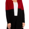Best Pirce 👏 Kasper 👩 Women's Long Sleeve Color Block Open Front Sweater 🎁 -Southern Home Sales Shop Belk 912