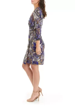 Cheapest ๐ Kasper ๐ฉ Women's 3/4 Sleeve Side Buckle Surplice Paisley Print Sheath ๐ Dress ๐ 8 Cheapest ๐ Kasper ๐ฉ Women's 3/4 Sleeve Side Buckle Surplice Paisley Print Sheath ๐ Dress ๐ -Southern Home Sales Shop Belk 940