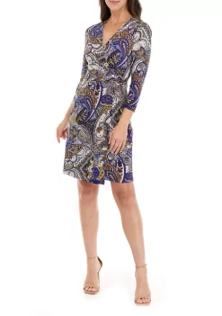 Cheapest ๐ Kasper ๐ฉ Women's 3/4 Sleeve Side Buckle Surplice Paisley Print Sheath ๐ Dress ๐ 9 Cheapest ๐ Kasper ๐ฉ Women's 3/4 Sleeve Side Buckle Surplice Paisley Print Sheath ๐ Dress ๐ -Southern Home Sales Shop Belk 941